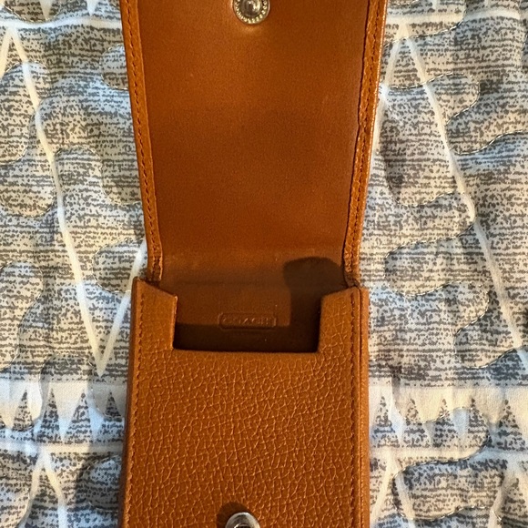 Coach Brown Leather Key & Card Holder - Picture 3 of 3